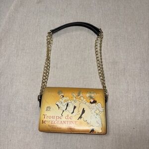 Icon Los Angeles Lautrec Troupe de Mile Eglantine Leather Bag Art Poster Vtg